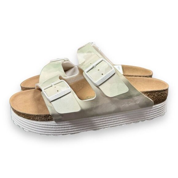 NEW Birkenstock Women's Size 6 Arizona Grooved Vegan Platform Papillio Sandals - Picture 1 of 8